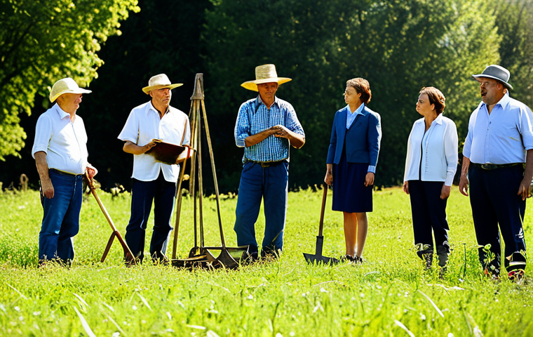 농촌관광지도사와 고객 니즈 분석 - **Image Prompt:** "A rural tourism guide, fully clothed in professional attire, explaining tradition...