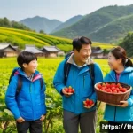 Home 21 농촌관광지도사로서의 커리어 장단점 - **Subject**: A cheerful male rural tourism guide in his 40s, wearing a practical outdoor jacket and ...