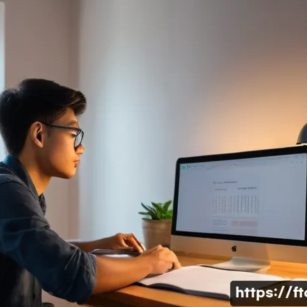 농촌관광지도사 자격증 공부 계획 - A focused study scene showing a young adult sitting at a wooden desk in a cozy home study room durin...